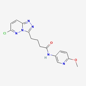 molecular formula C15H15ClN6O2 B12178582 4-(6-chloro[1,2,4]triazolo[4,3-b]pyridazin-3-yl)-N-(6-methoxypyridin-3-yl)butanamide 