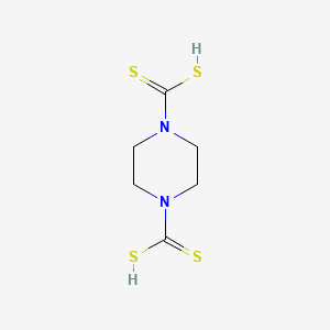 molecular formula C6H10N2S4 B1217859 Piperazine-1,4-dicarbodithioic acid 
