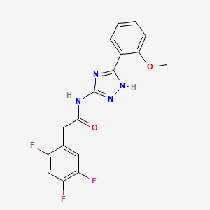 molecular formula C17H13F3N4O2 B12178600 N-[3-(2-methoxyphenyl)-1H-1,2,4-triazol-5-yl]-2-(2,4,5-trifluorophenyl)acetamide 