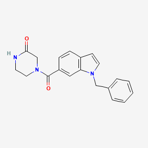 molecular formula C20H19N3O2 B12178644 4-[(1-benzyl-1H-indol-6-yl)carbonyl]piperazin-2-one 