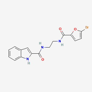 molecular formula C16H14BrN3O3 B12178678 N-(2-{[(5-bromofuran-2-yl)carbonyl]amino}ethyl)-1H-indole-2-carboxamide 