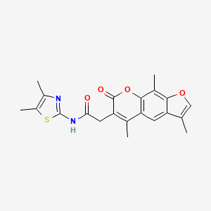 molecular formula C21H20N2O4S B12178711 N-(4,5-dimethyl-1,3-thiazol-2-yl)-2-(3,5,9-trimethyl-7-oxo-7H-furo[3,2-g]chromen-6-yl)acetamide 