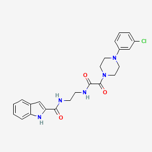 molecular formula C23H24ClN5O3 B12178759 N-[2-({[4-(3-chlorophenyl)piperazin-1-yl](oxo)acetyl}amino)ethyl]-1H-indole-2-carboxamide 
