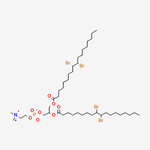 molecular formula C44H84Br4NO8P B1217877 1,2-Di-(9,10-dibromostearoyl)-sn-glycero-3-phosphocholine CAS No. 61596-55-2
