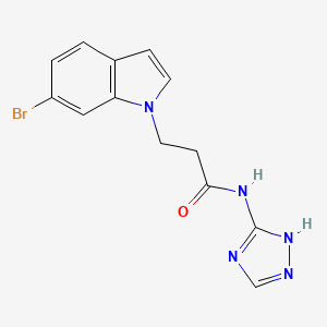 molecular formula C13H12BrN5O B12178803 3-(6-bromo-1H-indol-1-yl)-N-(4H-1,2,4-triazol-3-yl)propanamide 