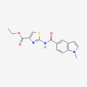 molecular formula C16H15N3O3S B12178830 ethyl 2-{[(1-methyl-1H-indol-5-yl)carbonyl]amino}-1,3-thiazole-4-carboxylate 