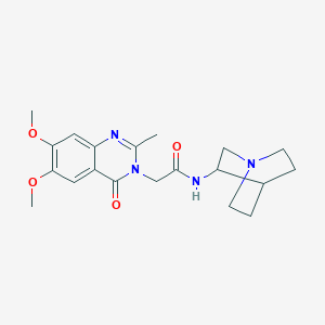 molecular formula C20H26N4O4 B12178941 N-(1-azabicyclo[2.2.2]oct-3-yl)-2-(6,7-dimethoxy-2-methyl-4-oxoquinazolin-3(4H)-yl)acetamide 