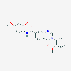 molecular formula C24H21N3O5 B12178949 N-(2,4-dimethoxyphenyl)-3-(2-methoxyphenyl)-4-oxo-3,4-dihydroquinazoline-7-carboxamide 