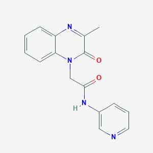 molecular formula C16H14N4O2 B12178954 2-(3-methyl-2-oxoquinoxalin-1(2H)-yl)-N-(pyridin-3-yl)acetamide 