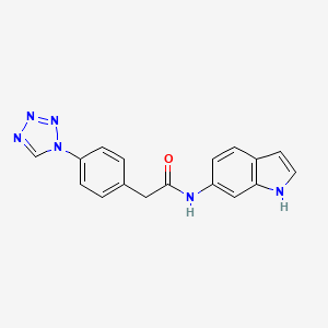 molecular formula C17H14N6O B12178961 N-(1H-indol-6-yl)-2-[4-(1H-tetrazol-1-yl)phenyl]acetamide 