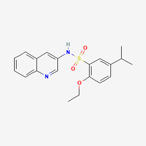 molecular formula C20H22N2O3S B12178963 2-ethoxy-5-isopropyl-N-(3-quinolinyl)benzenesulfonamide 