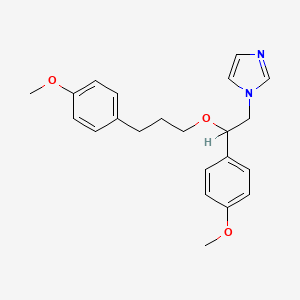molecular formula C22H26N2O3 B1217897 1-[2-(4-methoxyphenyl)-2-[3-(4-methoxyphenyl)propoxy]ethyl]imidazole CAS No. 162849-90-3
