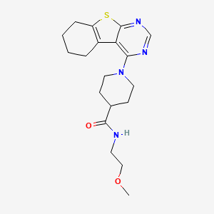molecular formula C19H26N4O2S B12178985 N-(2-methoxyethyl)-1-(5,6,7,8-tetrahydro[1]benzothieno[2,3-d]pyrimidin-4-yl)piperidine-4-carboxamide 