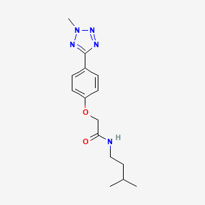 molecular formula C15H21N5O2 B12179037 N-(3-methylbutyl)-2-[4-(2-methyl-2H-tetrazol-5-yl)phenoxy]acetamide 