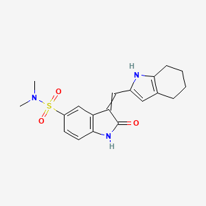N,N-dimethyl-2-oxo-3-(4,5,6,7-tetrahydro-1H-indol-2-ylmethylene)indoline-5-sulfonamide