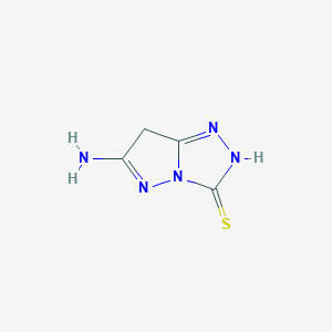 molecular formula C4H5N5S B12179043 6-amino-2H-pyrazolo[5,1-c][1,2,4]triazole-3(7H)-thione 