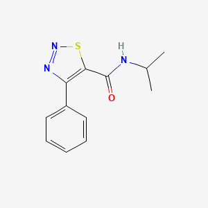 molecular formula C12H13N3OS B12179258 4-phenyl-N-(propan-2-yl)-1,2,3-thiadiazole-5-carboxamide 