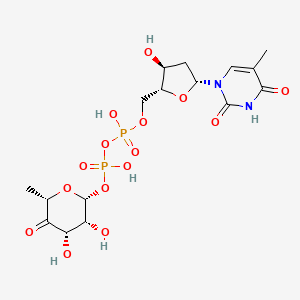 molecular formula C16H24N2O15P2 B1217929 dTDP-4-dehydro-beta-L-rhamnose 