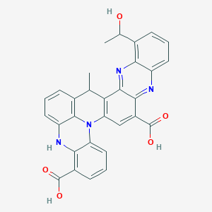 molecular formula C30H22N4O5 B1217932 Esmeraldic acid CAS No. 119936-20-8