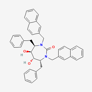 2H-1,3-Diazepin-2-one, hexahydro-5,6-dihydroxy-1,3-bis(2-naphthalenylmethyl)-4,7-bis(phenylmethyl)-, (4R,5S,6S,7R)-