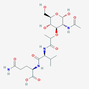 molecular formula C21H36N4O11 B1217937 Acetylmuramyl-valylisoglutamine CAS No. 66112-56-9