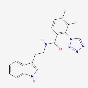 molecular formula C20H20N6O B12179418 N-(2-(1H-indol-3-yl)ethyl)-3,4-dimethyl-2-(1H-tetrazol-1-yl)benzamide 