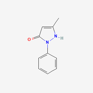 molecular formula C10H10N2O B1217949 3-Methyl-1-phenyl-1H-pyrazol-5-ol CAS No. 942-32-5