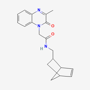 molecular formula C19H21N3O2 B12179513 N-(bicyclo[2.2.1]hept-5-en-2-ylmethyl)-2-(3-methyl-2-oxoquinoxalin-1(2H)-yl)acetamide 