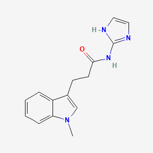 molecular formula C15H16N4O B12179591 N-(1H-imidazol-2-yl)-3-(1-methyl-1H-indol-3-yl)propanamide 
