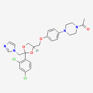 molecular formula C26H28Cl2N4O4 B1217973 (Rac)-Ketoconazole CAS No. 79156-75-5