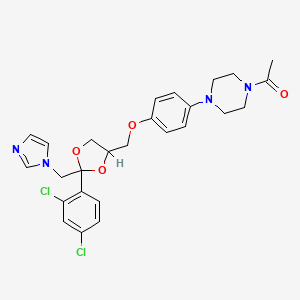 molecular formula C26H28Cl2N4O4 B1217973 Ketoconazole CAS No. 79156-75-5