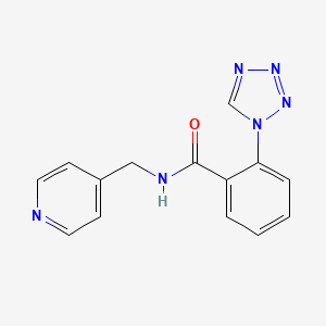 molecular formula C14H12N6O B12179762 N-(pyridin-4-ylmethyl)-2-(1H-tetrazol-1-yl)benzamide 