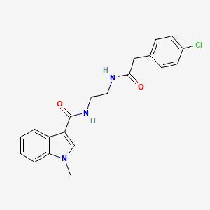 molecular formula C20H20ClN3O2 B12179866 N-(2-{[(4-chlorophenyl)acetyl]amino}ethyl)-1-methyl-1H-indole-3-carboxamide 