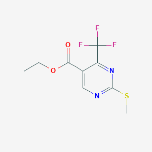 molecular formula C9H9F3N2O2S B121799 Ethyl 2-(methylthio)-4-(trifluoromethyl)pyrimidine-5-carboxylate CAS No. 149771-12-0