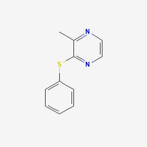 molecular formula C11H10N2S B1217990 Pyrazine,2-methyl-3-(phenylthio)- CAS No. 91091-02-0