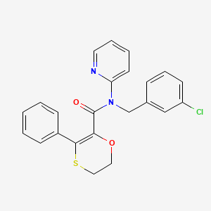 molecular formula C23H19ClN2O2S B12179904 N-(3-chlorobenzyl)-3-phenyl-N-(pyridin-2-yl)-5,6-dihydro-1,4-oxathiine-2-carboxamide 