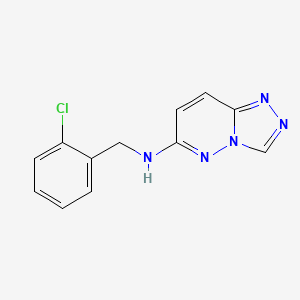 molecular formula C12H10ClN5 B12179906 N-(2-chlorobenzyl)[1,2,4]triazolo[4,3-b]pyridazin-6-amine 