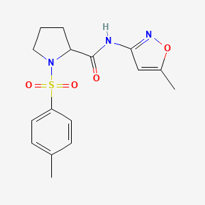 molecular formula C16H19N3O4S B12179925 N-(5-methyl-1,2-oxazol-3-yl)-1-(4-methylbenzenesulfonyl)pyrrolidine-2-carboxamide 