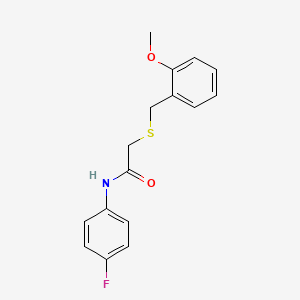 molecular formula C16H16FNO2S B12179944 N-(4-fluorophenyl)-2-[(2-methoxyphenyl)methylthio]acetamide 