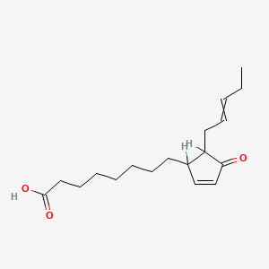 molecular formula C18H28O3 B1217995 8-(4-Oxo-5-pent-2-enylcyclopent-2-en-1-yl)octanoic acid 