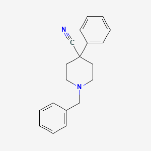 molecular formula C19H20N2 B1218003 1-Benzyl-4-phenylpiperidine-4-carbonitrile CAS No. 56243-25-5