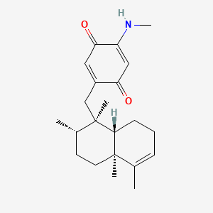 2,5-Cyclohexadiene-1,4-dione, 2-(methylamino)-5-(((1R,2S,4aS,8aS)-1,2,3,4,4a,7,8,8a-octahydro-1,2,4a,5-tetramethyl-1-naphthalenyl)methyl)-