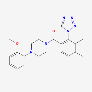 molecular formula C21H24N6O2 B12180102 [3,4-dimethyl-2-(1H-tetrazol-1-yl)phenyl][4-(2-methoxyphenyl)piperazin-1-yl]methanone 