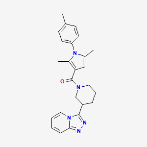 molecular formula C25H27N5O B12180142 Methanone, [2,5-dimethyl-1-(4-methylphenyl)-1H-pyrrol-3-yl][3-(1,2,4-triazolo[4,3-a]pyridin-3-yl)-1-piperidinyl]- CAS No. 1010881-23-8