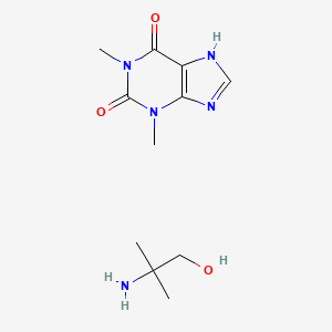 molecular formula C7H8N4O2.C4H11NO<br>C11H19N5O3 B1218017 Ambuphylline CAS No. 5634-34-4