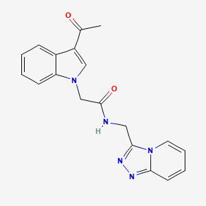molecular formula C19H17N5O2 B12180189 2-(3-acetyl-1H-indol-1-yl)-N-([1,2,4]triazolo[4,3-a]pyridin-3-ylmethyl)acetamide 