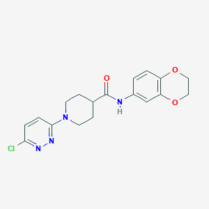 molecular formula C18H19ClN4O3 B12180208 1-(6-chloropyridazin-3-yl)-N-(2,3-dihydrobenzo[b][1,4]dioxin-6-yl)piperidine-4-carboxamide 