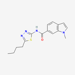 molecular formula C16H18N4OS B12180259 N-(5-butyl-1,3,4-thiadiazol-2-yl)-1-methyl-1H-indole-6-carboxamide 