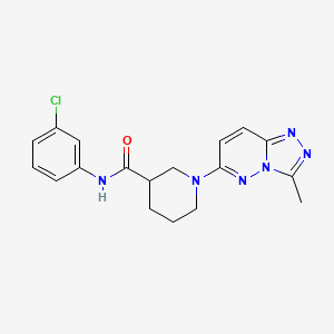 molecular formula C18H19ClN6O B12180267 N-(3-chlorophenyl)-1-(3-methyl[1,2,4]triazolo[4,3-b]pyridazin-6-yl)piperidine-3-carboxamide 