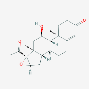 molecular formula C₂₁H₂₈O₄ B121803 16alpha,17-Epoxy-11alpha-hydroxypregn-4-ene-3,20-dione CAS No. 19427-36-2